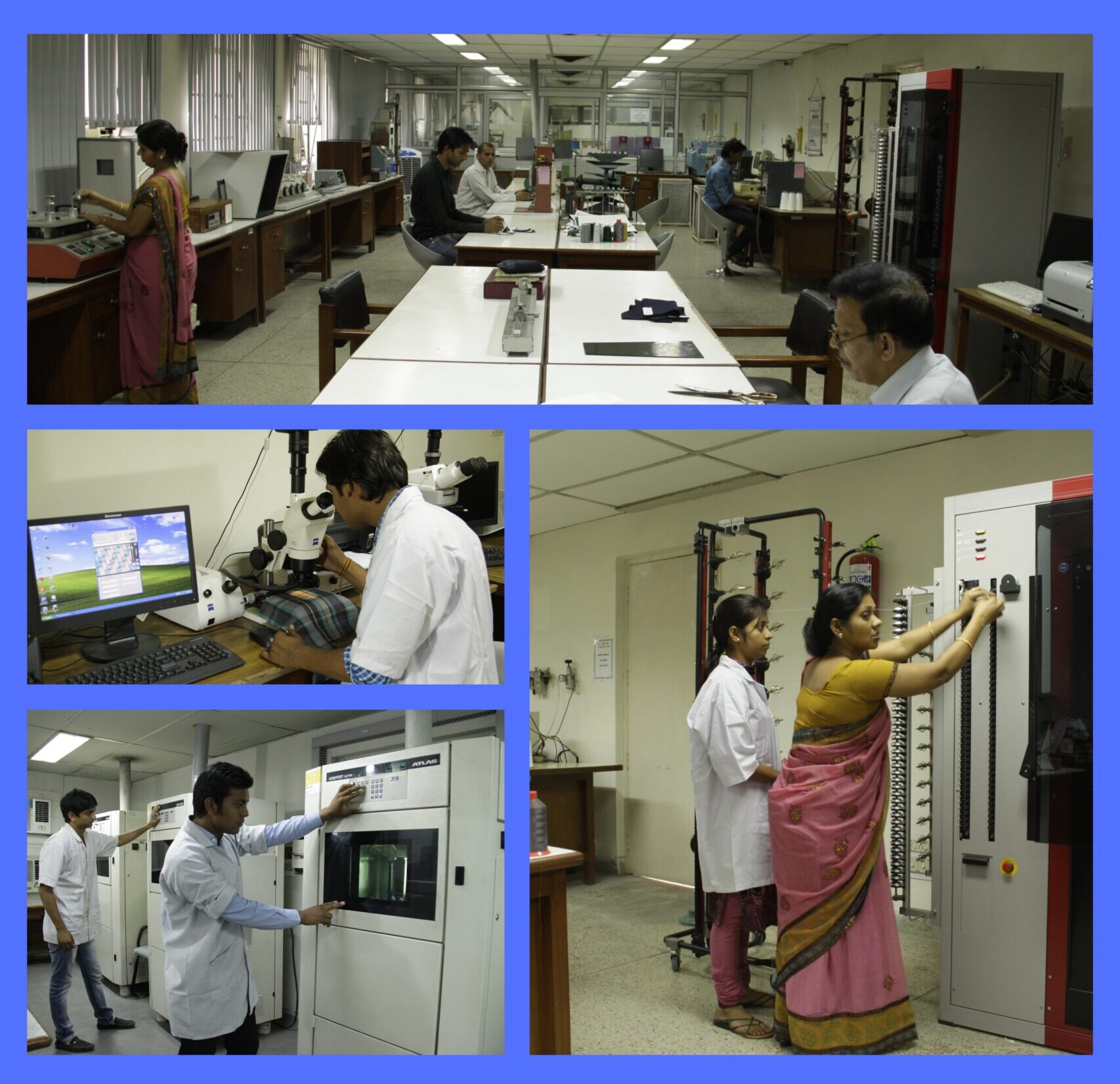 NITRA researchers working in textile laboratories